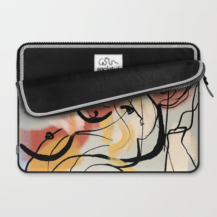Abstract Female Figure Line Art Laptop Sleeve Gallery Image 2