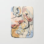 Abstract Female Figure Line Art Bath Mat Gallery Image 1