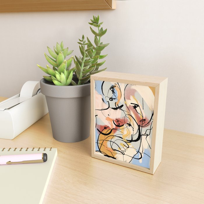 Abstract Female Figure Line Art Mini Art Print Gallery Image 2