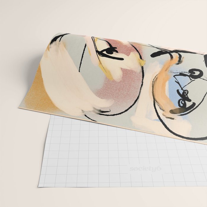 Abstract Female Figure Line Art Wrapping Paper Gallery Image 2