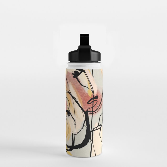 Abstract Female Figure Line Art Water Bottle Gallery Image 2