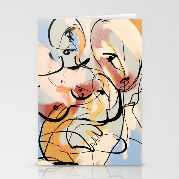 Abstract Female Figure Line Art Stationery Card Gallery Image 2