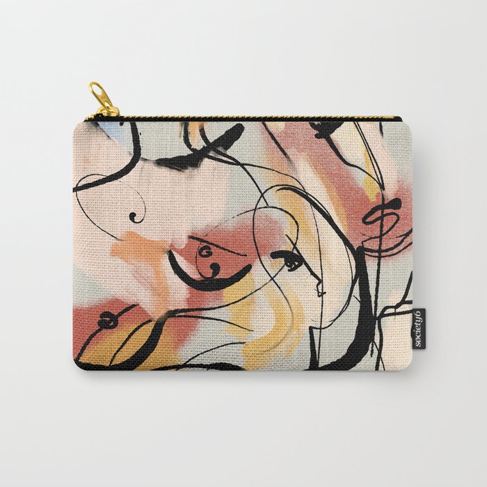 Abstract Female Figure Line Art Carry All Pouch Gallery Image 1