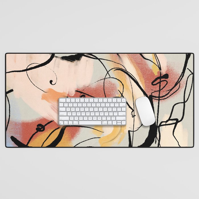 Abstract Female Figure Line Art Desk Mat Gallery Image 1