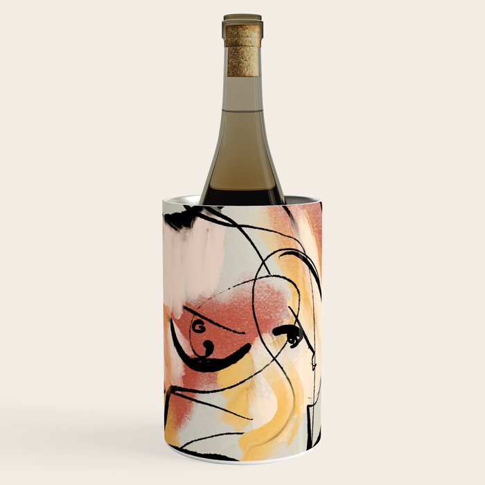 Abstract Female Figure Line Art Wine Chiller Gallery Image 1