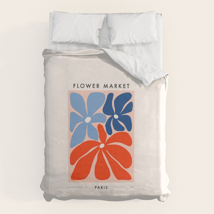 Abstract Matisse Paris Floral Market  Duvet Cover Gallery Image 6