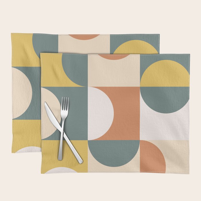 Mid Century Modern Geometric 23 Placemat Gallery Image 1