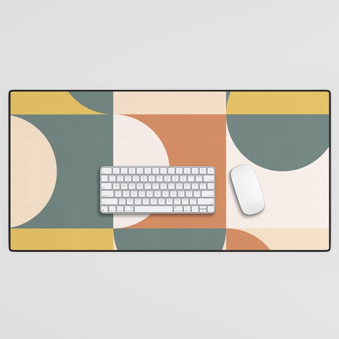 Mid Century Modern Geometric 23 Desk Mat Gallery Image 1
