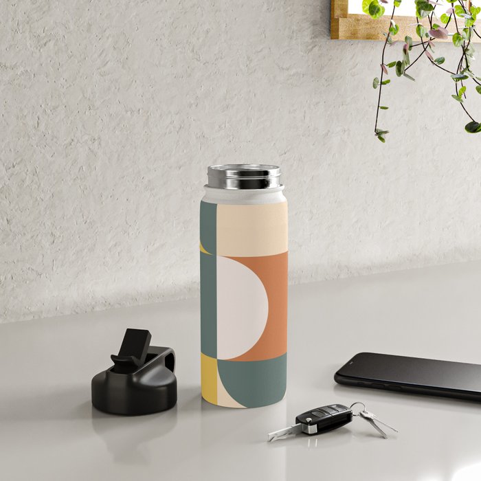 Mid Century Modern Geometric 23 Water Bottle Gallery Image 5