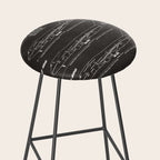 Boeing 747 Family Blueprint in High Resolution (black) Stool Gallery Image 2