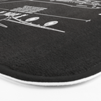 Boeing 747 Family Blueprint in High Resolution (black) Bath Mat Gallery Image 3