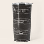 Boeing 747 Family Blueprint in High Resolution (black) Travel Mug Gallery Image 1