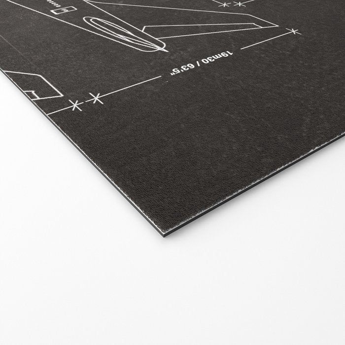 Boeing 747 Family Blueprint in High Resolution (black) Welcome Mat Gallery Image 2