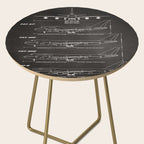 Boeing 747 Family Blueprint in High Resolution (black) Side Table Gallery Image 2