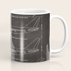Boeing 747 Family Blueprint in High Resolution (black) Coffee Mug Gallery Image 1