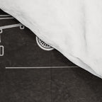 Boeing 747 Family Blueprint in High Resolution (black) Comforter Gallery Image 4