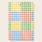 Colorful square gingham grid patchwork print Cutting Board Gallery Image 1