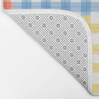 Colorful square gingham grid patchwork print Bath Mat Gallery Image 2