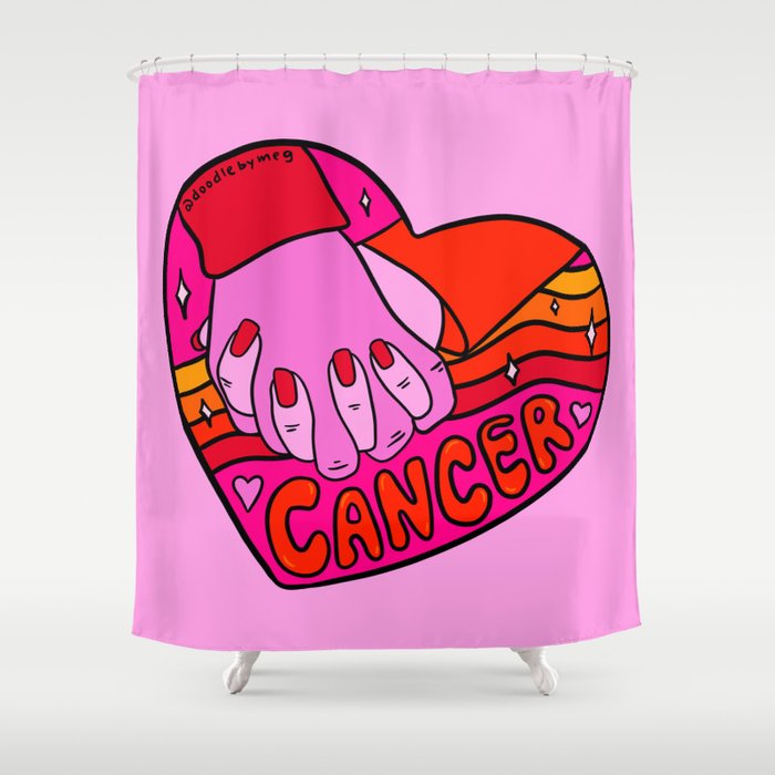 Cancer Valentine Shower Curtain Gallery Image 1