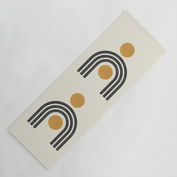 Mid century modern - arch suns Yoga Mat Gallery Image 1