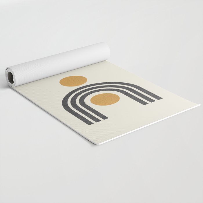 Mid century modern - arch suns Yoga Mat Gallery Image 2
