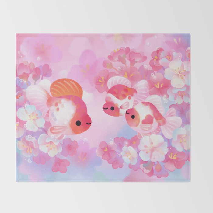 Sakura Ryukin Throw Blanket Gallery Image 2