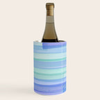 Abstract Watercolor Waves in Cool Blue Wine Chiller Gallery Image 3