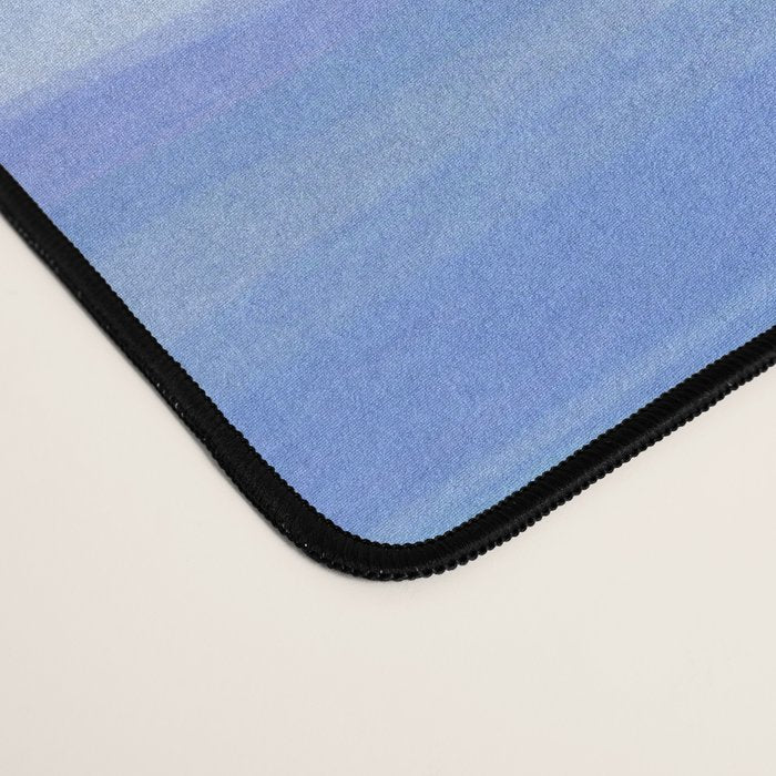 Abstract Watercolor Waves in Cool Blue Desk Mat Gallery Image 4