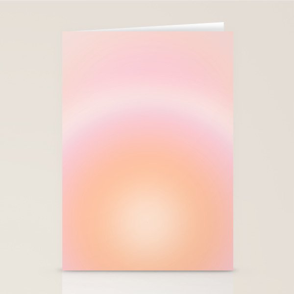 Peach Fuzz Gradient Stationery Card Gallery Image 2