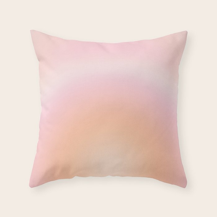 Peach Fuzz Gradient Throw Pillow Gallery Image 1