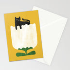 Still life with cat and flower Stationery Card Gallery Image 2