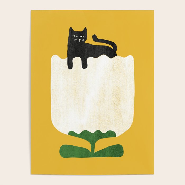 Still life with cat and flower Poster Gallery Image 4