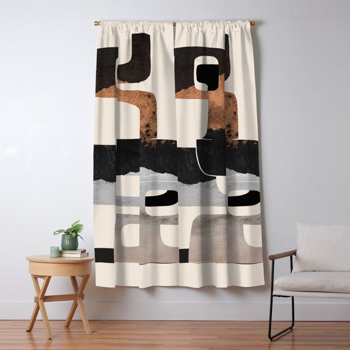 Modern Abstract Shapes 105 Window Curtain Gallery Image 5