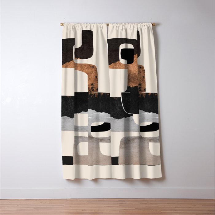Modern Abstract Shapes 105 Window Curtain Gallery Image 3