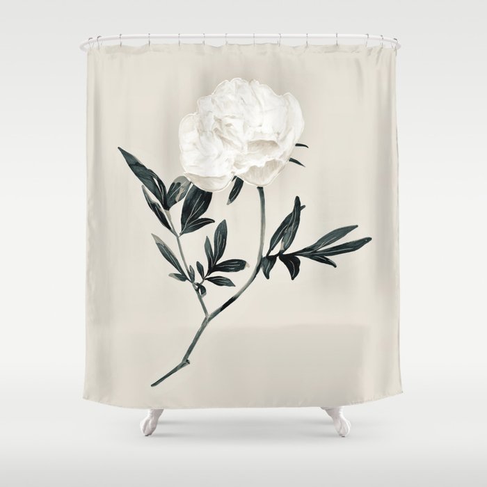 White Rose  Shower Curtain Gallery Image 1