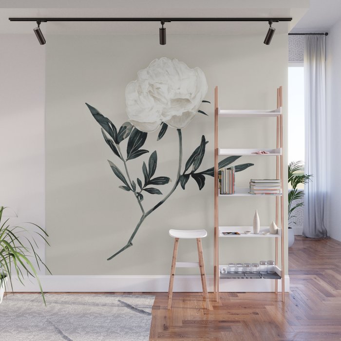 White Rose  Wall Mural Gallery Image 1