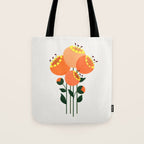 Orange Garden Flowers Tote Bag Gallery Image 1