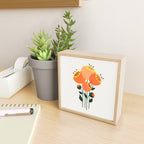 Orange Garden Flowers Mini Art Print Gallery Image 2