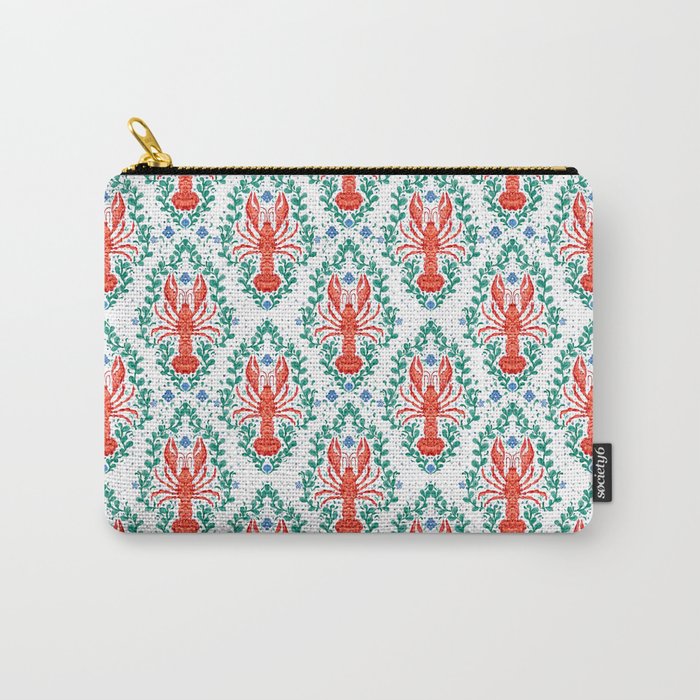 Fluidity in Color: A Watercolor Portrait of the Majestic Lobster Carry All Pouch Gallery Image 1