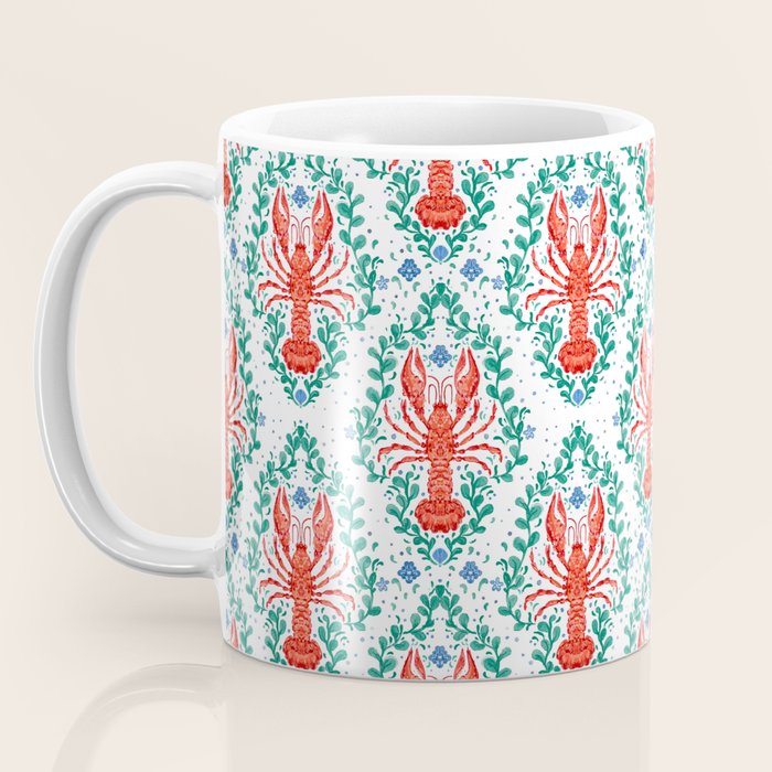 Fluidity in Color: A Watercolor Portrait of the Majestic Lobster Coffee Mug Gallery Image 3