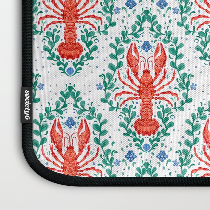 Fluidity in Color: A Watercolor Portrait of the Majestic Lobster Laptop Sleeve Gallery Image 3