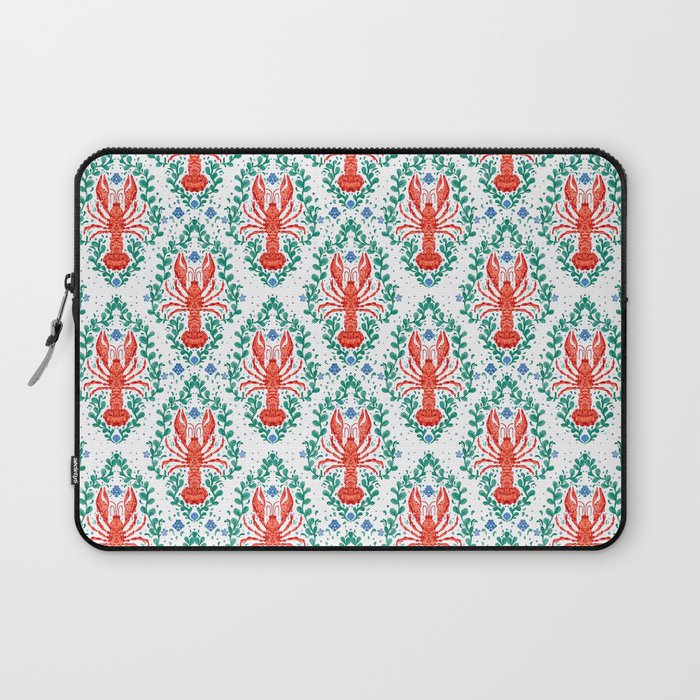 Fluidity in Color: A Watercolor Portrait of the Majestic Lobster Laptop Sleeve Gallery Image 1