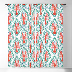 Fluidity in Color: A Watercolor Portrait of the Majestic Lobster Window Curtain Gallery Image 5