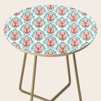 Fluidity in Color: A Watercolor Portrait of the Majestic Lobster Side Table Gallery Image 2