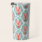 Fluidity in Color: A Watercolor Portrait of the Majestic Lobster Travel Mug Gallery Image 3