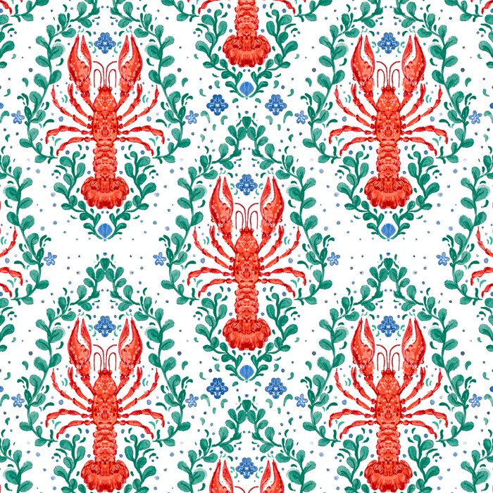 Fluidity in Color: A Watercolor Portrait of the Majestic Lobster Coffee Mug Gallery Image 2