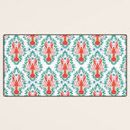 Fluidity in Color: A Watercolor Portrait of the Majestic Lobster Desk Mat Gallery Image 3
