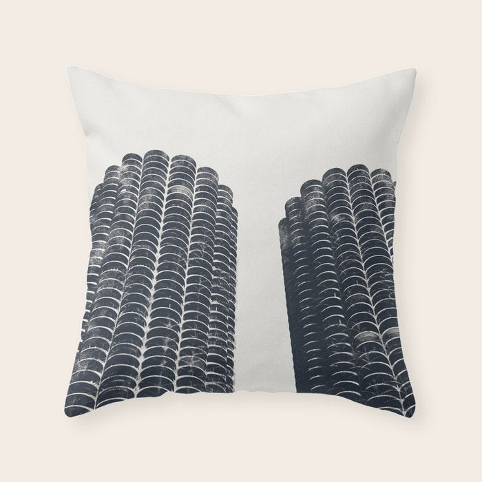 Chicago Architecture, Marina City, Chicago Wall Art, Chicago Art, Chicago Photography, Canvas Art Throw Pillow Gallery Image 6