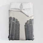 Chicago Architecture, Marina City, Chicago Wall Art, Chicago Art, Chicago Photography, Canvas Art Duvet Cover Gallery Image 6