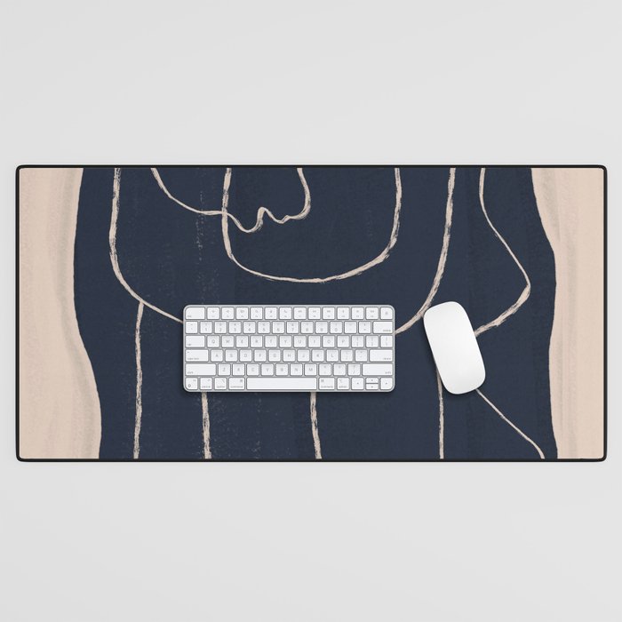 Abstract line art Figure Desk Mat Gallery Image 1